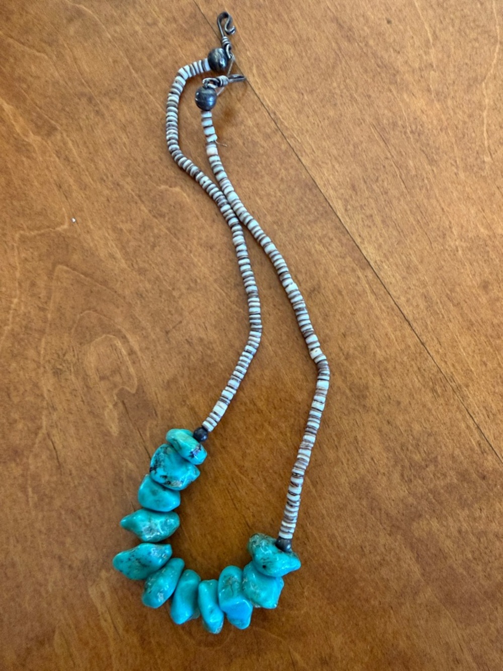 Turquoise Bead Necklace - 1982 Vintage
